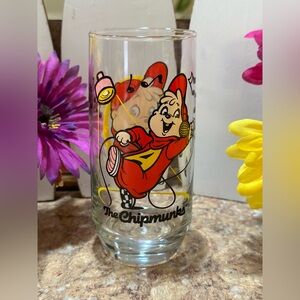 1985 Hardee’s Promo ~ Alvin and The Chipmunks Collectible Tumbler Glass~Vintage